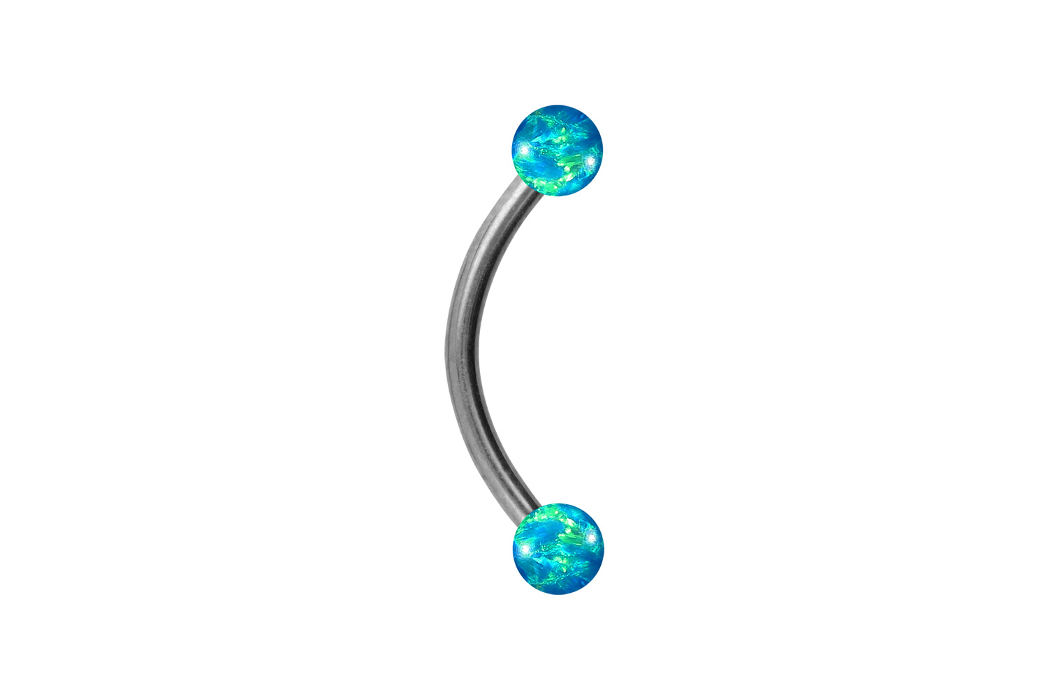 Titan Piercing Banane SYNTHETISCHE OPALE